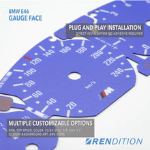 Load image into Gallery viewer, BMW E46 GAUGE FACE FOR M3 330 328 325 318 320 323 316
