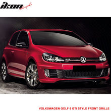 Load image into Gallery viewer, Fits 10-14 Golf MK6 Mesh GTI Black Red Front Grille Logo Base - ABS