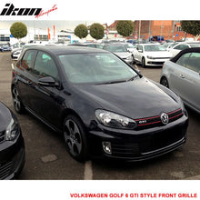Load image into Gallery viewer, Fits 10-14 Golf MK6 Mesh GTI Black Red Front Grille Logo Base - ABS