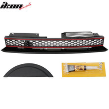 Load image into Gallery viewer, 2010-2014 Volkswagen Golf 6 GTI Style Black Red Front Mesh Grille ABS