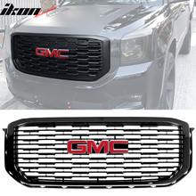 Load image into Gallery viewer, 2015-2019 GMC Yukon Denali Front Upper Grille Black + Red GMC Emblem