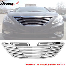 Load image into Gallery viewer, 2011-2014 Hyundai Sonata Front Upper Mesh Grille Chrome Horizon ABS