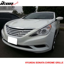 Load image into Gallery viewer, 2011-2014 Hyundai Sonata Front Upper Mesh Grille Chrome Horizon ABS