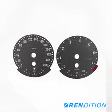 Load image into Gallery viewer, BMW E9X GAUGE FACE / GAUGE OVERLAY FOR 318, 320, 323, 325,328, 330, 335, M3