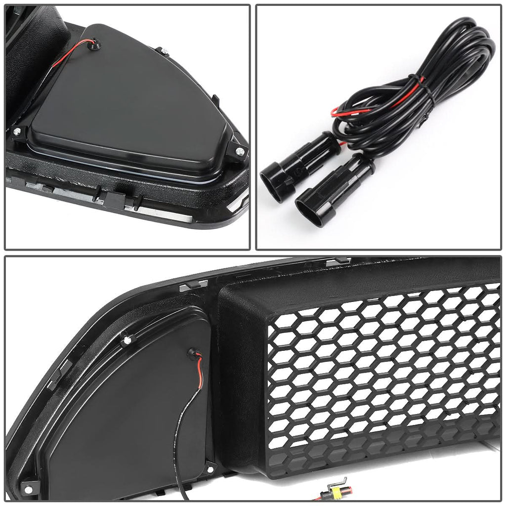 2015-2017 Ford Mustang Badgeless Honeycomb Mesh Grille - Black