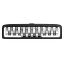 Load image into Gallery viewer, 94-02 Dodge Ram Honeycomb Mesh Grille w/ LED DRL Lights - Matte Black