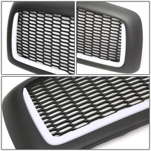 Load image into Gallery viewer, 02-05 Dodge Ram Honeycomb Mesh Grille w/ LED DRL Lights Matte Black