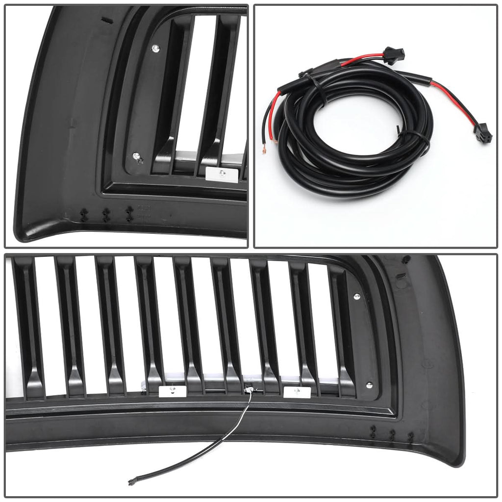 10-18 Dodge Ram 2500 3500 Vertical Fence Style LED DRL Grille Matte Black