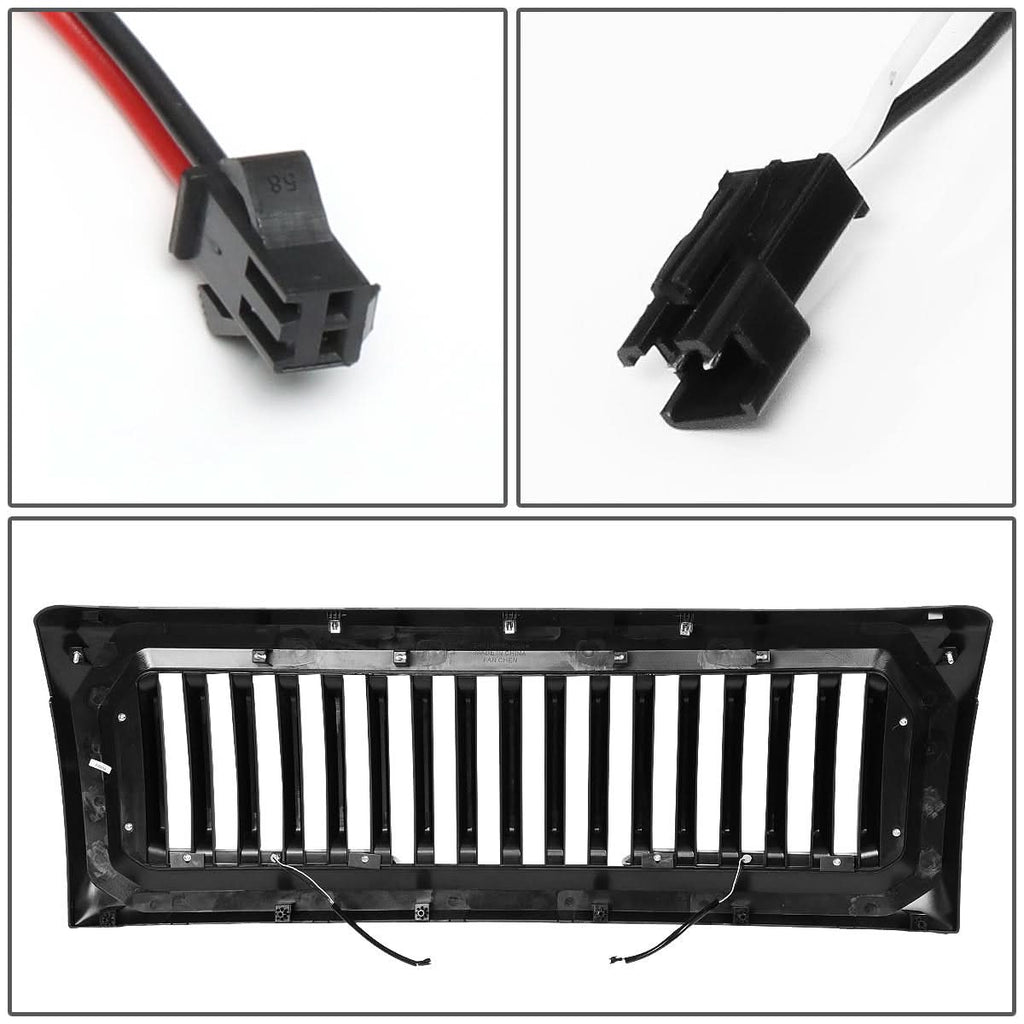 2009-2014 Ford F-150 Vertical Fence Style LED DRL Grille - Matte Black