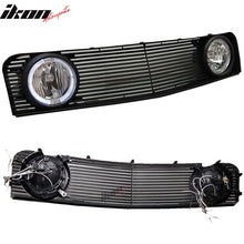 Load image into Gallery viewer, 2005-2009 Ford Mustang Black Mesh Front Upper Grille Halo Fog Lights