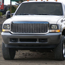 Load image into Gallery viewer, 99-04 Ford F-250 F-350 F-450 F-550 Honeycomb Mesh Chrome Grille