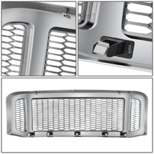 Load image into Gallery viewer, 2005-2007 Ford F-250/F-350/F-450/F-550 Honeycomb Mesh Chrome Grille