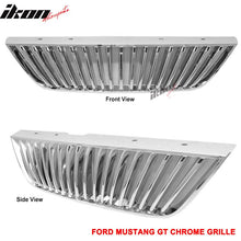 Load image into Gallery viewer, 1999-2004 Ford Mustang 2Dr Vertical Chrome Front Upper Hood Grille ABS