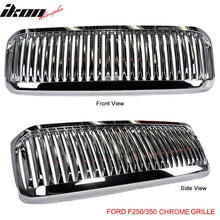 Load image into Gallery viewer, 1999-2004Â Ford F250 F350 Excursion Vertical Hood Grill Grille Chrome