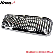 Load image into Gallery viewer, 1999-2004Â Ford F250 F350 Excursion Vertical Hood Grill Grille Chrome