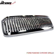 Load image into Gallery viewer, 1999-2004Â Ford F250 F350 Excursion Vertical Hood Grill Grille Chrome