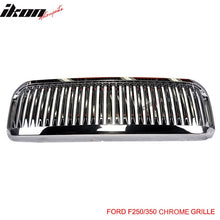 Load image into Gallery viewer, 1999-2004Â Ford F250 F350 Excursion Vertical Hood Grill Grille Chrome