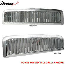 Load image into Gallery viewer, 1994-2002 Dodge Ram 1500 2500 3500 Chrome Vertical Grille Unpainted