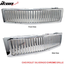 Load image into Gallery viewer, 2007-2013 Chevy Silverado 1500 Front Vertical Hood Grille Chrome ABS