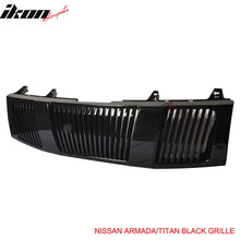 Load image into Gallery viewer, 2004-2007Â Nissan Titan Front Hood Grille Vertical Style Black ABS