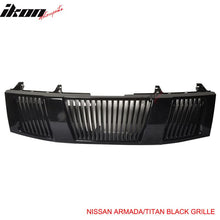Load image into Gallery viewer, 2004-2007Â Nissan Titan Front Hood Grille Vertical Style Black ABS