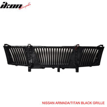 Load image into Gallery viewer, 2004-2007Â Nissan Titan Front Hood Grille Vertical Style Black ABS
