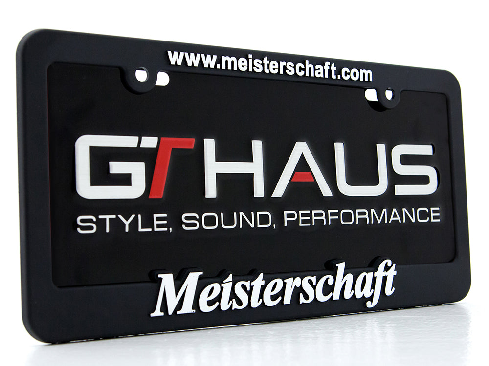 Meisterschaft License Frame + GTHAUS License Plate Package