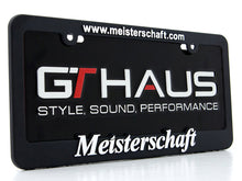 Load image into Gallery viewer, Meisterschaft License Frame + GTHAUS License Plate Package