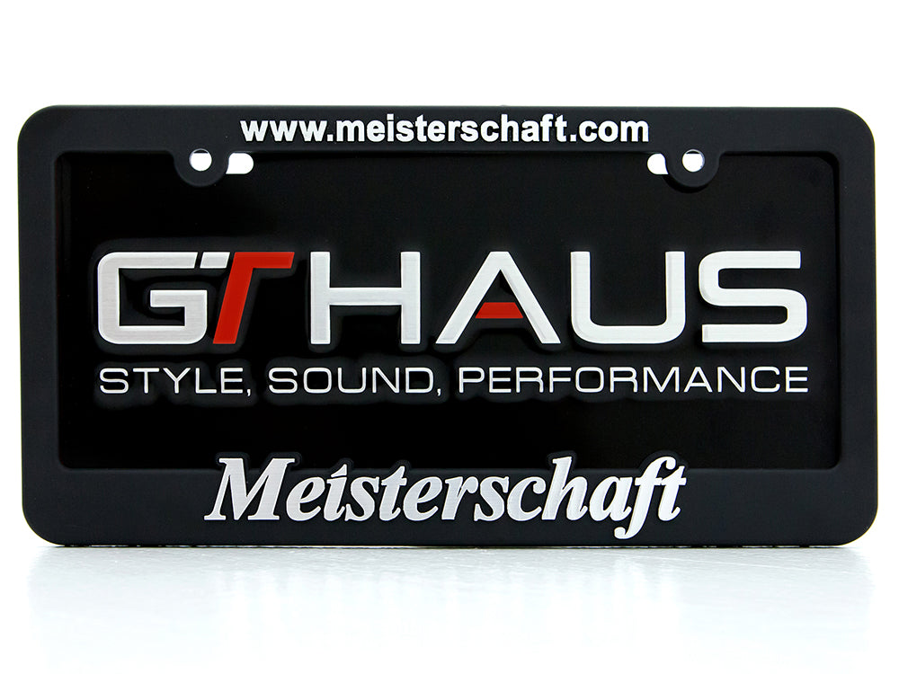 Meisterschaft License Frame + GTHAUS License Plate Package