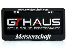 Load image into Gallery viewer, Meisterschaft License Frame + GTHAUS License Plate Package