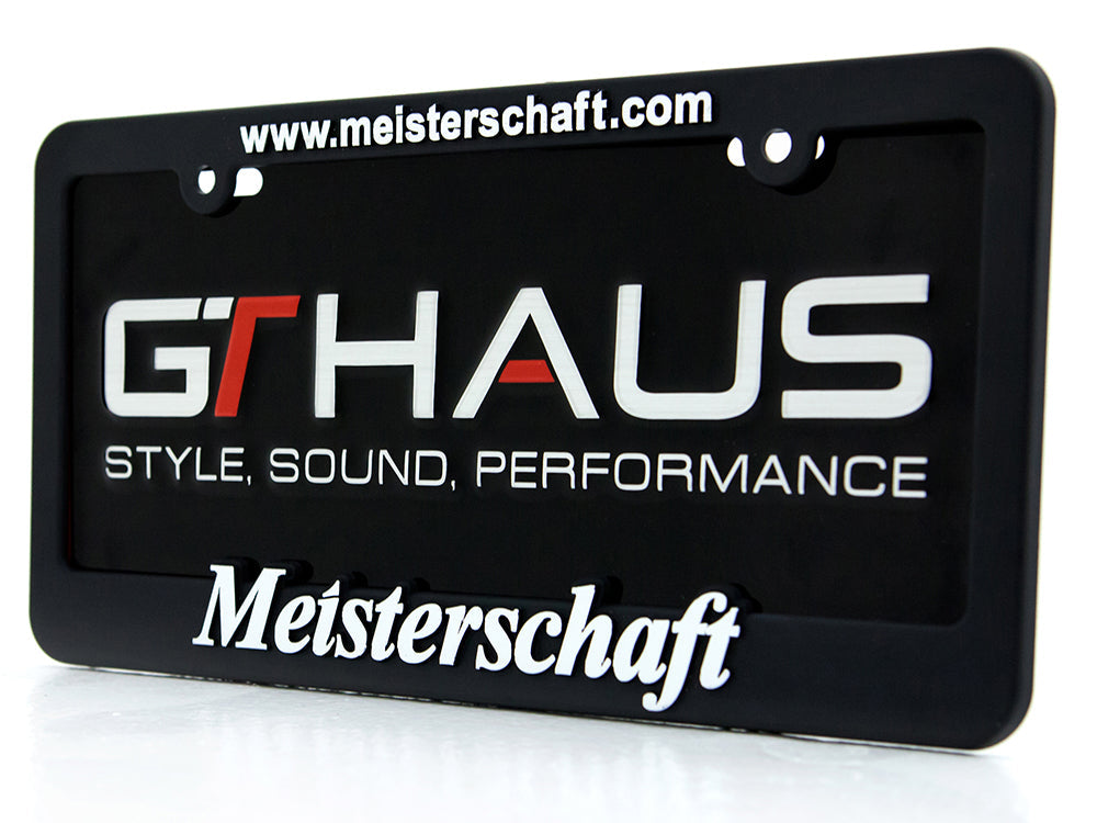 Meisterschaft License Frame + GTHAUS License Plate Package