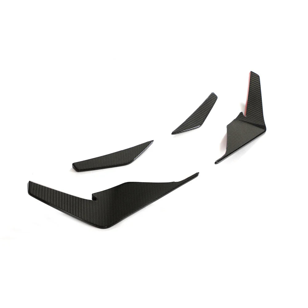 2022–2023 Audi R8 V10 GT & Performance Coupe P-Style Front Bumper Canards – Dry Carbon Fiber