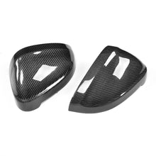 Load image into Gallery viewer, Audi A4 B9 Carbon Fiber Gloss Black Side Mirror Covers With Lane Assist Hole 2017