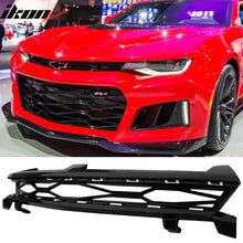 Load image into Gallery viewer, 2016-2018 Chevy Camaro 2Dr ZL1 Style Unpainted Black Upper Grille ABS