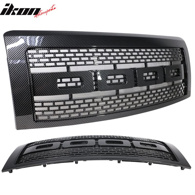 2009-2014 Ford F150 R Front Bumper Hood Grille Mesh Hood Guard ABS