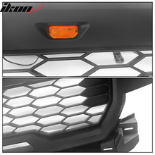 Load image into Gallery viewer, 2018-2020 Ford F150 V3 Style Black Front Bumper Hood Grille White LED