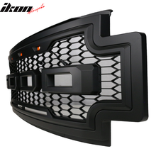 Load image into Gallery viewer, 2017-2019 F-250 F-350 R Style Front Bumper Hood Grille Matte Black