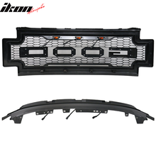 Load image into Gallery viewer, 2017-2019 F-250 F-350 R Style Front Bumper Hood Grille Matte Black