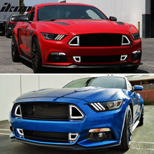 Load image into Gallery viewer, 2015-2017 Ford Mustang Front Lower Grille With Smoked DRL LED Light