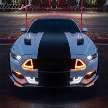 Load image into Gallery viewer, 2015-2017 Ford Mustang Front Hood Grille White DRL LED w/ Turn Signal