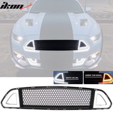 Load image into Gallery viewer, 2015-2017 Ford Mustang Front Hood Grille White DRL LED w/ Turn Signal