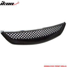 Load image into Gallery viewer, 2001-2003 Honda Civic 2Dr 4Dr T-R Black Front Hood Grille Grill ABS