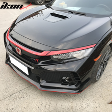 Load image into Gallery viewer, 2016-2021 Honda Civic Type R Style Red 3Pc Grille Trim ABS