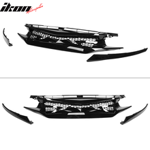 Load image into Gallery viewer, 2016-2021 Honda Civic IKON Style Gloss Black Front Bumper Grille ABS
