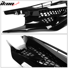 Load image into Gallery viewer, 2016-2021 Honda Civic IKON Style Gloss Black Front Bumper Grille ABS
