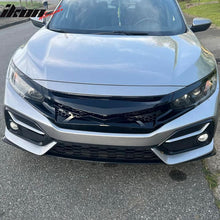 Load image into Gallery viewer, 2016-2021 Honda Civic IKON Style Gloss Black Front Bumper Grille ABS