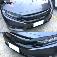 Load image into Gallery viewer, 2016-2021 Honda Civic 10th Gen Mesh Gloss Black Front Bumper Car Grill
