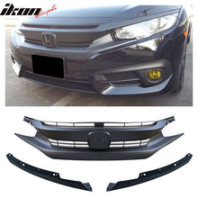 Load image into Gallery viewer, 2016-2021 Honda Civic 10th OEM Matte Black Front Bumper Hood Grille