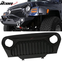Load image into Gallery viewer, 1997-2006 Jeep Wrangler TJ V2 Topfire Monster Hood Matte Mesh Grill
