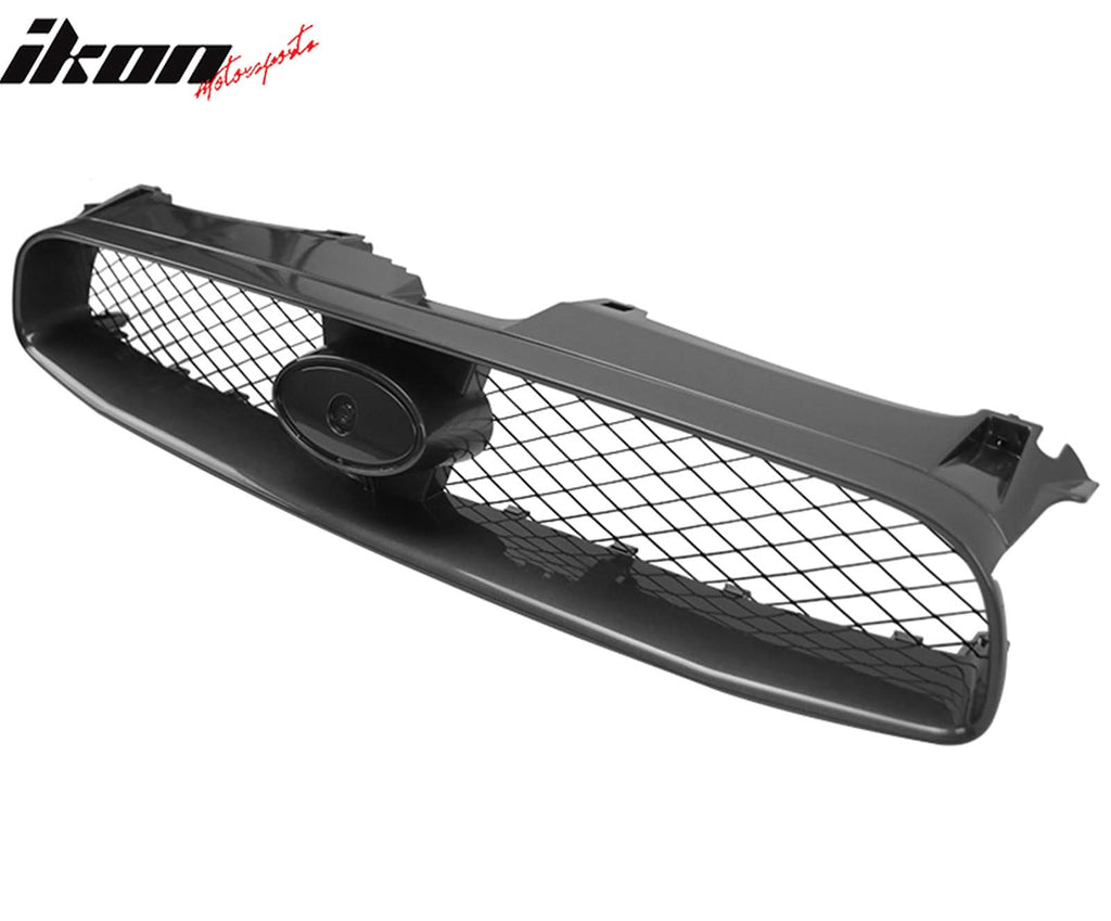 2004-2005 Subaru Impreza STI Style Front Bumper Grille Gloss Black ABS